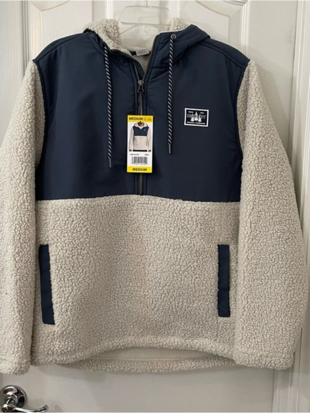 Hurley Hooded Shirt Jacket - Gray/Off White Sherpa.  Mens: Medium.